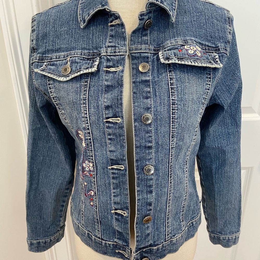 Embroidered Denim Jacket - Picture 10 of 10